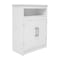 Flash Furniture Vega Organizer w/Two Magnetic Closure Doors, In-Cabinet Adjustable Shelf, and Upper Open Shelf, Wht FS-VEGA-BATH-4-WH-GG - alternate 7